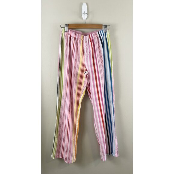 Victoria's Secret Other - Victorias Secret Women’s Vtg Rainbow Vertical Stripe Pajama Pants Sz Medium
